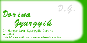 dorina gyurgyik business card